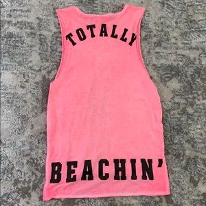 VS PINK Totally Beachin’ Tank Top/ Swim Cover Up